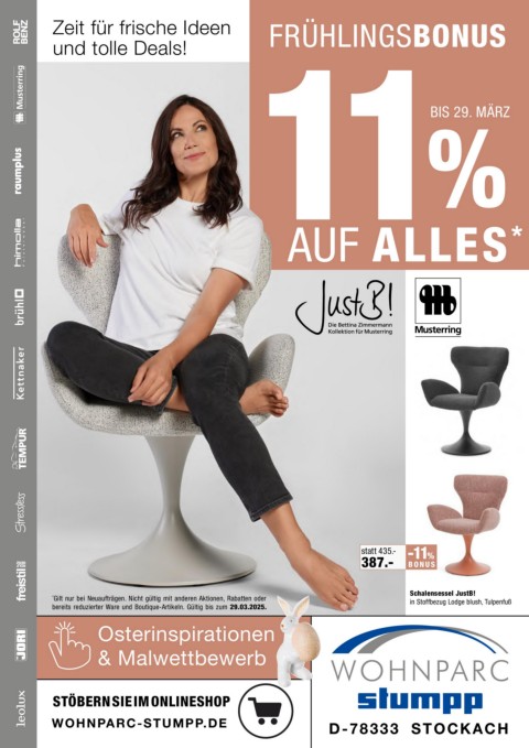 Frhlingsbonus 11% bis 29. Mrz auf alles