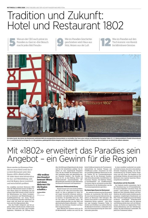 Tradition und Zukunft: Hotel und Restaurant 1802